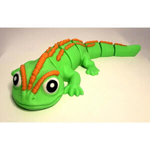 Large 3D Printed Articulated Lizard – Flexible Toy Figurine - 12 Inches